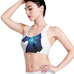 Night Forest Wolf Spirit Print Women's Sports Bra