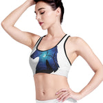 Night Forest Wolf Spirit Print Women's Sports Bra