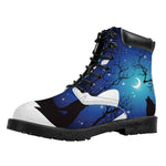 Night Forest Wolf Spirit Print Work Boots