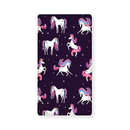 Night Girly Unicorn Pattern Print Baby Crib Sheet