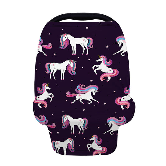 Night Girly Unicorn Pattern Print Baby Seat Cover
