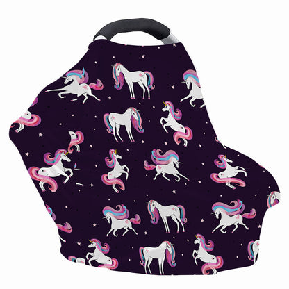 Night Girly Unicorn Pattern Print Baby Seat Cover