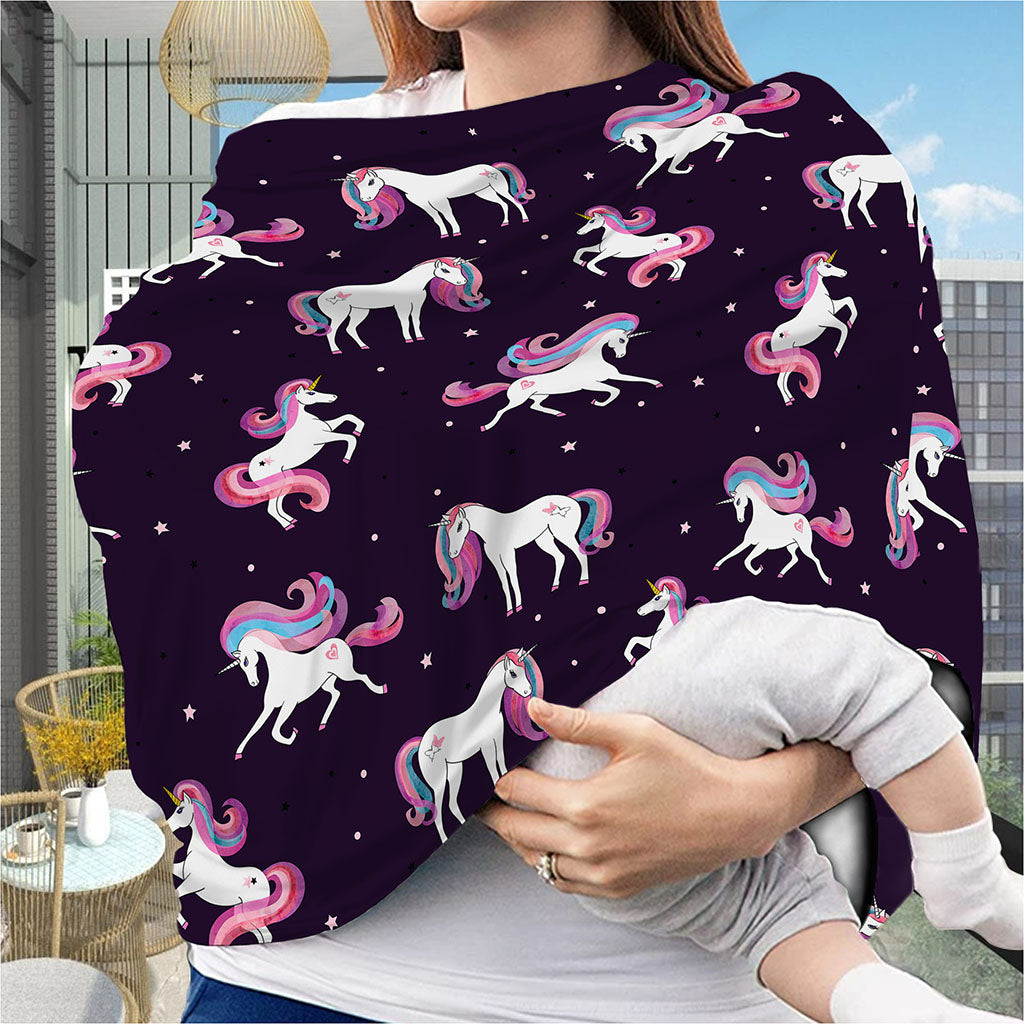 Night Girly Unicorn Pattern Print Baby Seat Cover