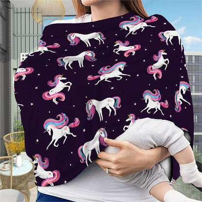 Night Girly Unicorn Pattern Print Baby Seat Cover