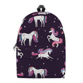 Night Girly Unicorn Pattern Print School Backpack