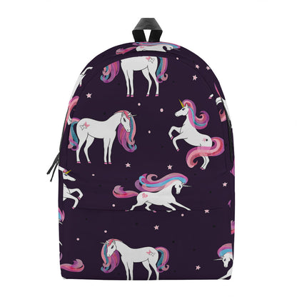 Night Girly Unicorn Pattern Print Backpack