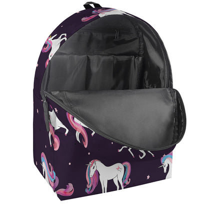 Night Girly Unicorn Pattern Print Backpack