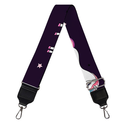 Night Girly Unicorn Pattern Print Bag Strap