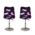 Night Girly Unicorn Pattern Print Bar Stool Covers