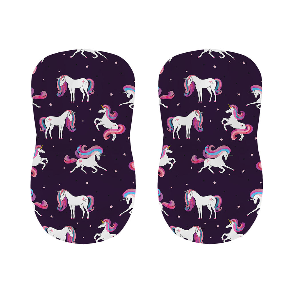 Night Girly Unicorn Pattern Print Bar Stool Covers