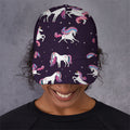 Night Girly Unicorn Pattern Print Baseball Cap