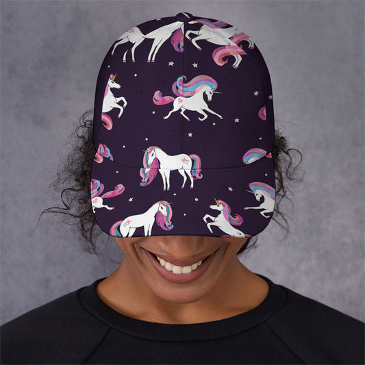 Night Girly Unicorn Pattern Print Baseball Cap