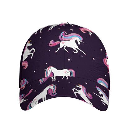 Night Girly Unicorn Pattern Print Baseball Cap