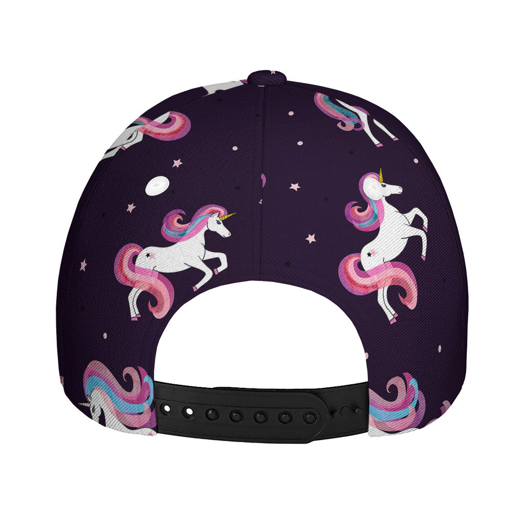 Night Girly Unicorn Pattern Print Baseball Cap