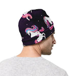 Night Girly Unicorn Pattern Print Beanie