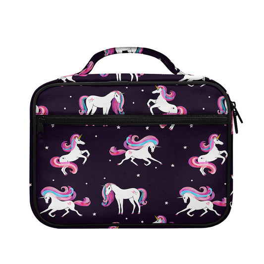 Night Girly Unicorn Pattern Print Briefcase Bible Bag