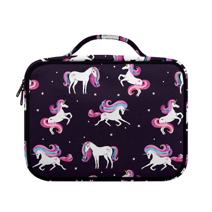 Night Girly Unicorn Pattern Print Briefcase Bible Bag