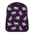 Night Girly Unicorn Pattern Print Casual Backpack