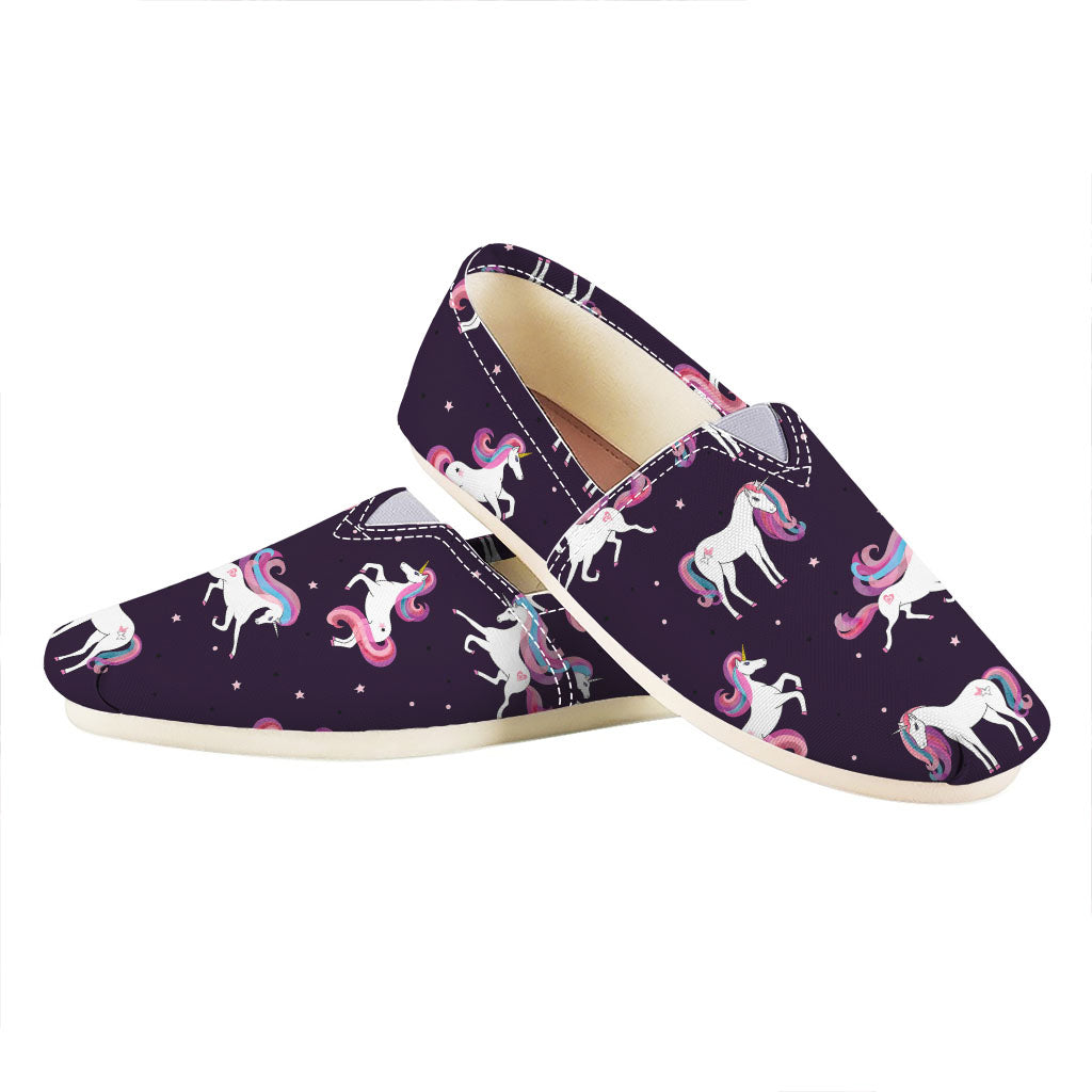 Night Girly Unicorn Pattern Print Casual Shoes