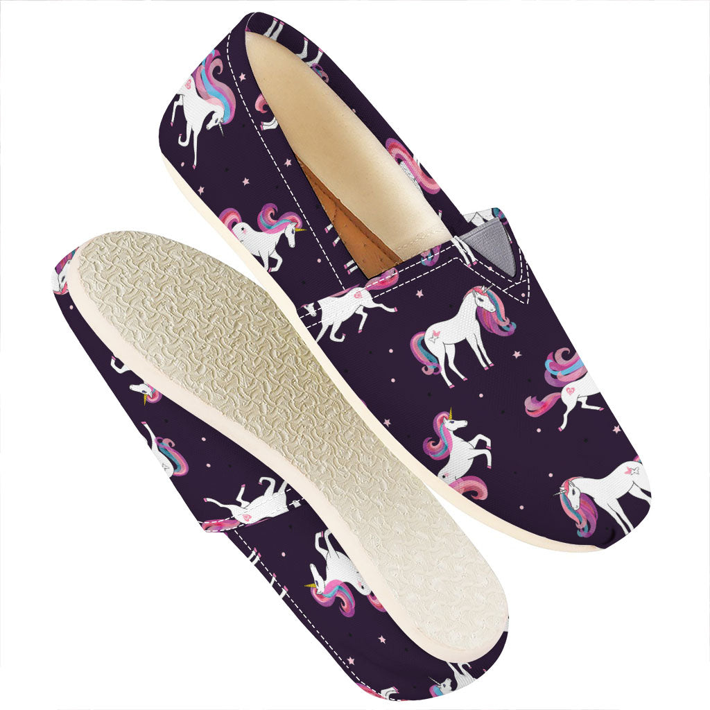 Night Girly Unicorn Pattern Print Casual Shoes