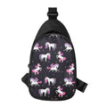 Night Girly Unicorn Pattern Print Sling Bag