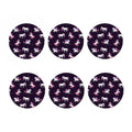 Night Girly Unicorn Pattern Print Coaster Set