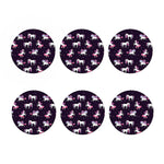 Night Girly Unicorn Pattern Print Coaster Set
