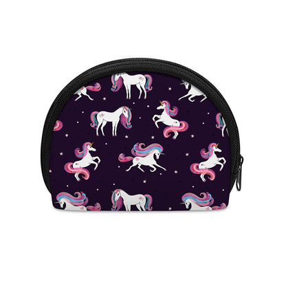 Night Girly Unicorn Pattern Print Coin Purse