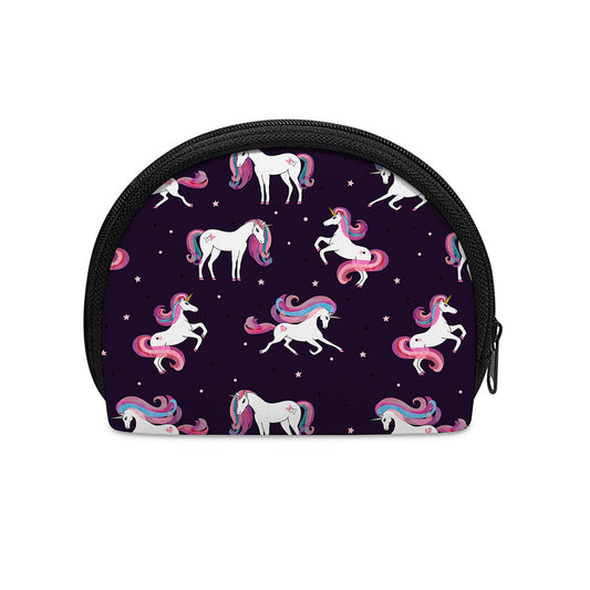 Night Girly Unicorn Pattern Print Coin Purse