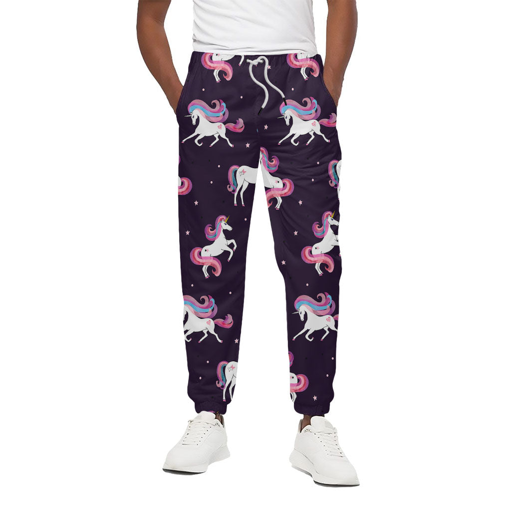 Night Girly Unicorn Pattern Print Cotton Pants