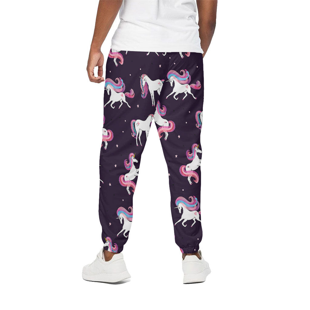 Night Girly Unicorn Pattern Print Cotton Pants