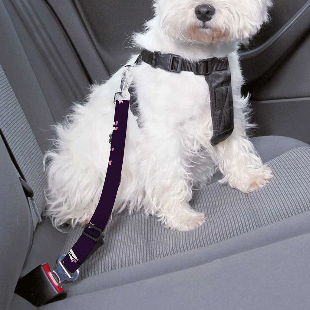 Night Girly Unicorn Pattern Print Dog Seat Belt