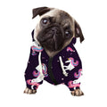 Night Girly Unicorn Pattern Print Dog Zip Up Hoodie