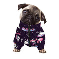 Night Girly Unicorn Pattern Print Dog Zip Up Jacket