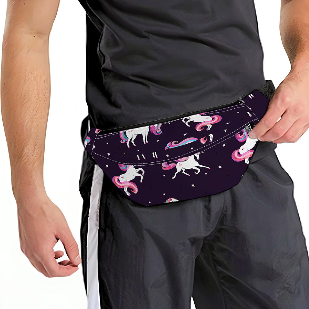 Night Girly Unicorn Pattern Print Fanny Pack
