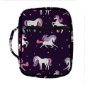 Night Girly Unicorn Pattern Print Front Pocket Bible Bag