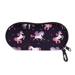 Night Girly Unicorn Pattern Print Glasses Case