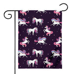 Night Girly Unicorn Pattern Print House Flag