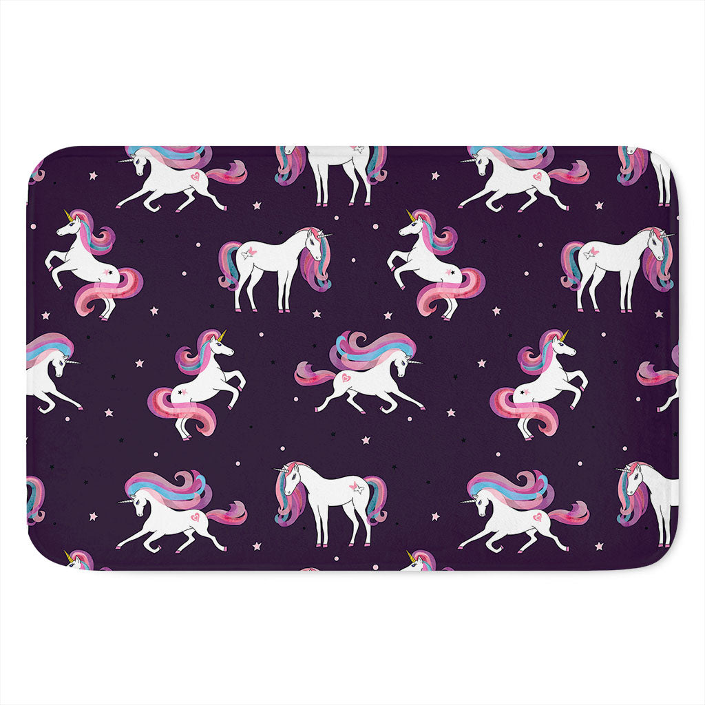 Night Girly Unicorn Pattern Print Indoor Door Mat