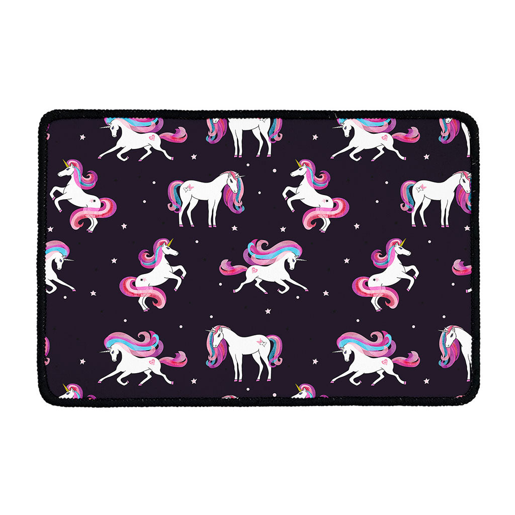 Night Girly Unicorn Pattern Print Kitchen Mat