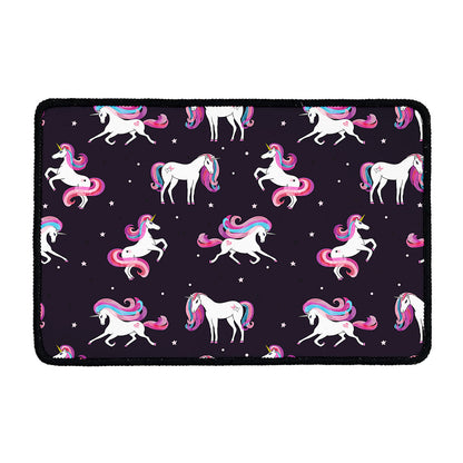 Night Girly Unicorn Pattern Print Kitchen Mat