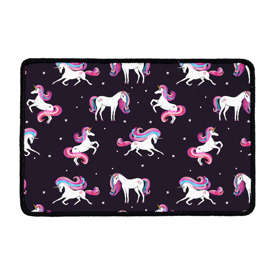 Night Girly Unicorn Pattern Print Kitchen Mat