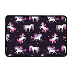 Night Girly Unicorn Pattern Print Kitchen Mat