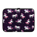 Night Girly Unicorn Pattern Print Laptop Sleeve