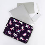 Night Girly Unicorn Pattern Print Laptop Sleeve