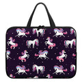 Night Girly Unicorn Pattern Print Laptop Sleeve With Handle