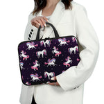 Night Girly Unicorn Pattern Print Laptop Sleeve With Handle