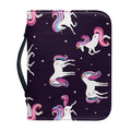 Night Girly Unicorn Pattern Print Leather Bible Cover