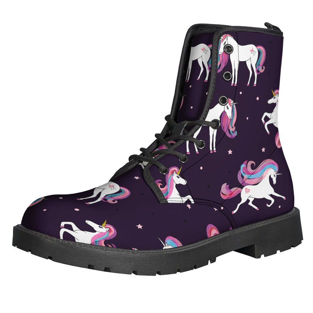 Night Girly Unicorn Pattern Print Backpack