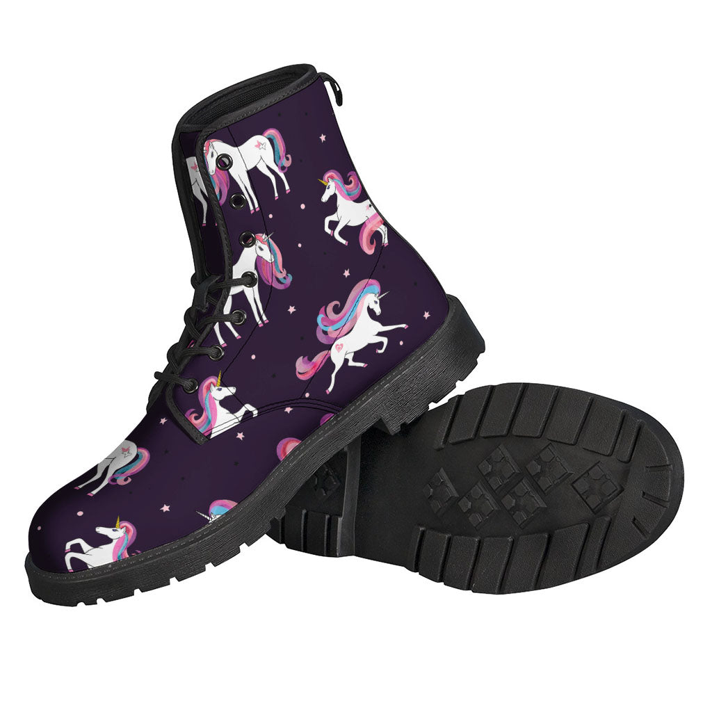 Night Girly Unicorn Pattern Print Backpack